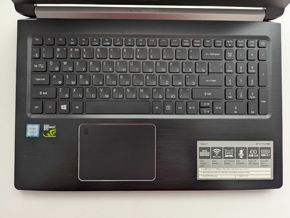 Ноутбук Acer Aspire 7