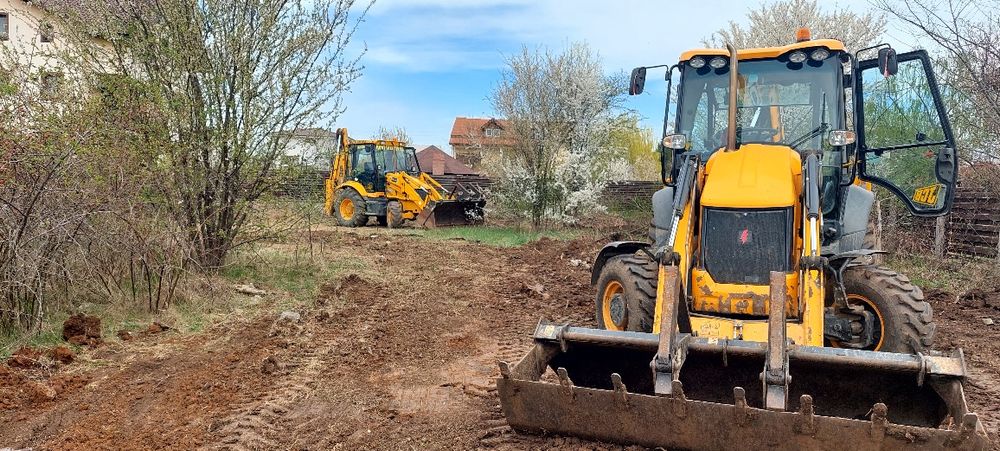 demolari cu buldoexcavatorul , defrisari , excavatii