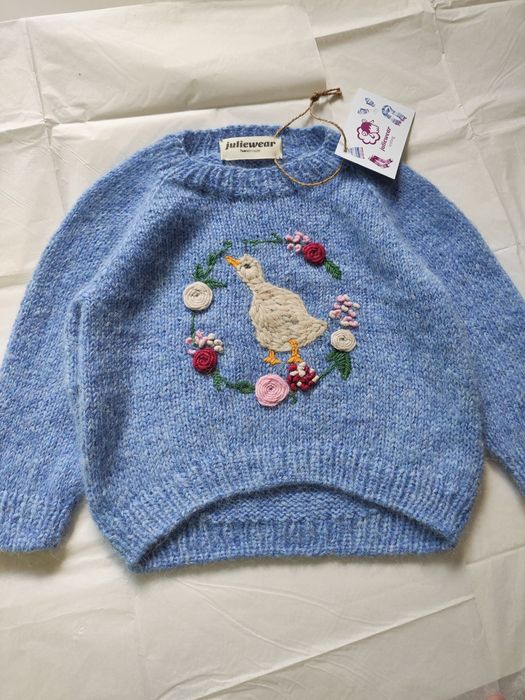 Детский вязаный свитер из бэби альпаки