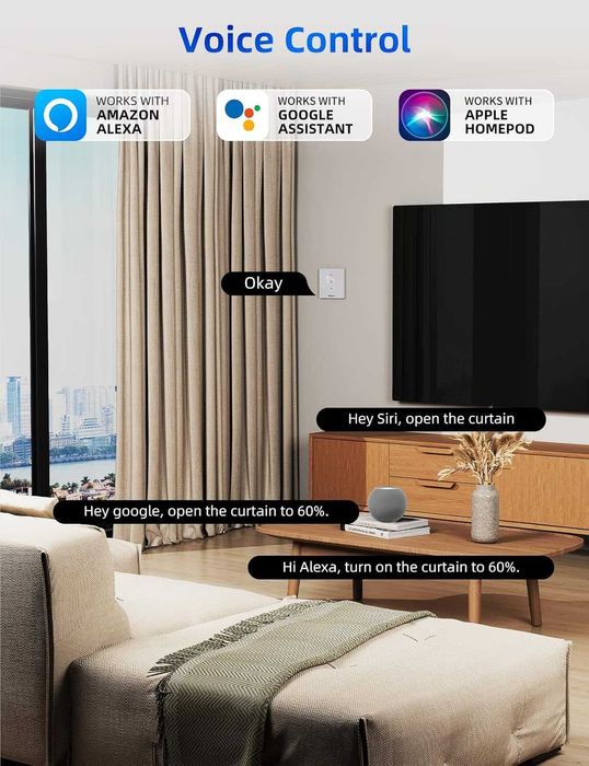 Homekit Maxcio Comutator rulouri compatibil Siri Alexa Google