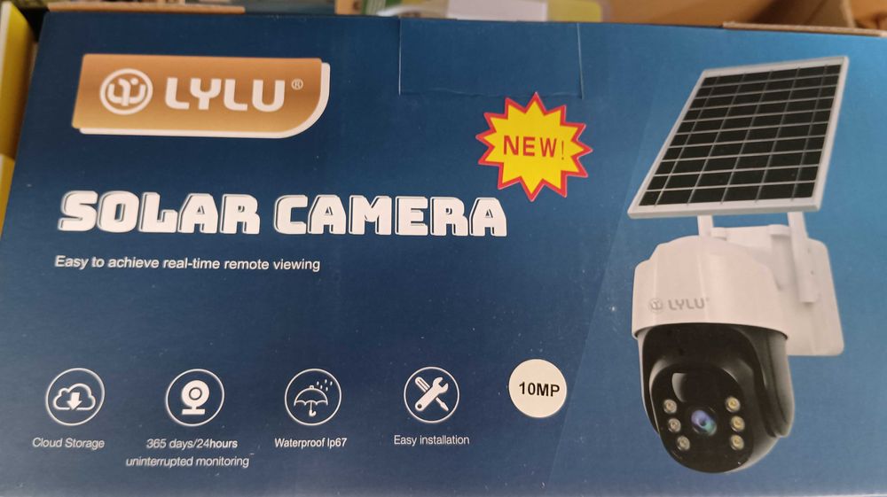 Соларна безжична въртяща камера 4G 10MP работи с СИМ SIM карта моб.дан