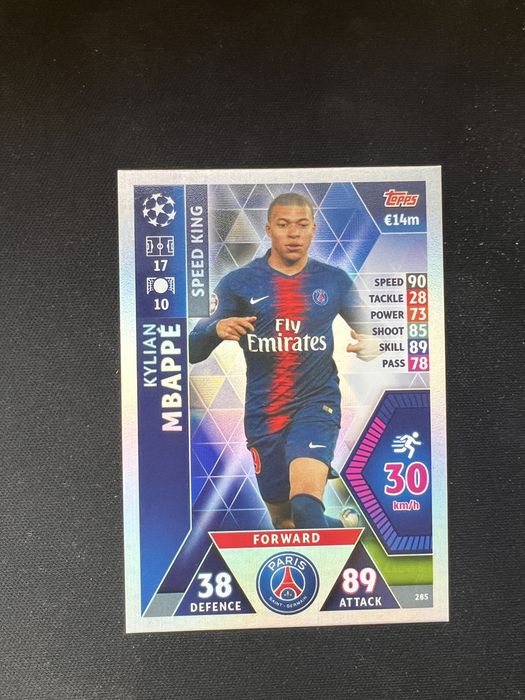Cartonase match attax 2018/19 neymar/mbappe etc champions league