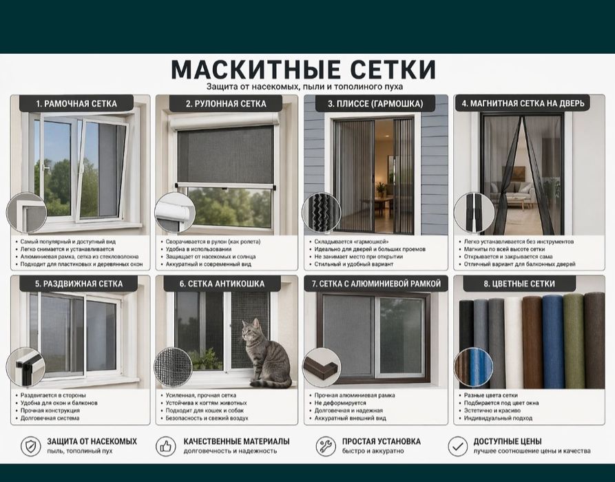 Маскитный сетка.  Видвижной дверь