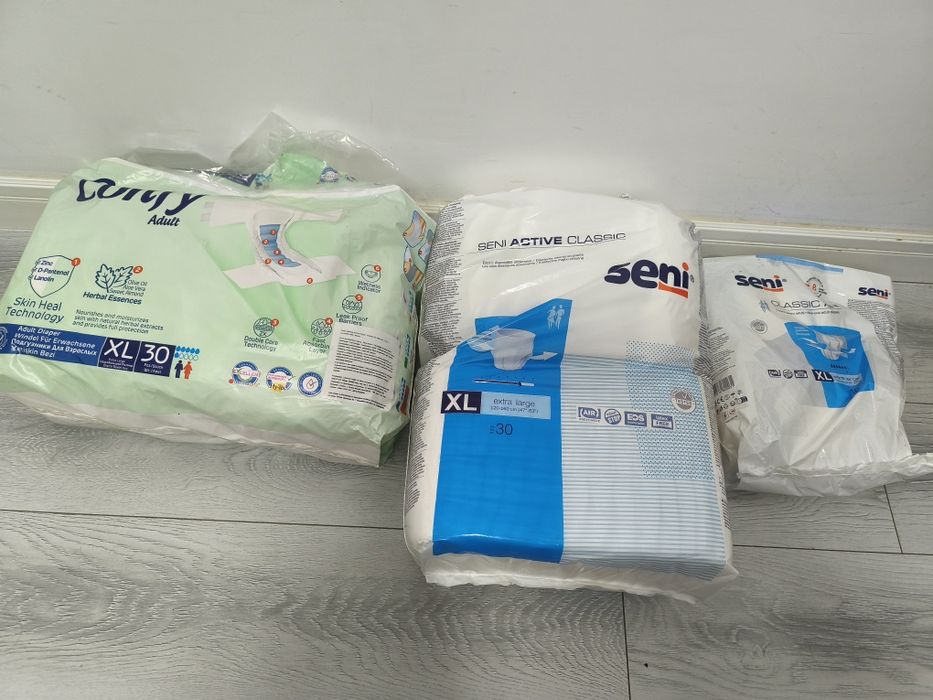 Pampers adulți SENI, 90lei 43 BUCĂȚI la 100 Lei.
