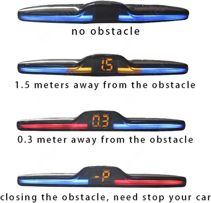 Парктроник с LED SLIM Display и звукова сигнализация с 4 сензора.