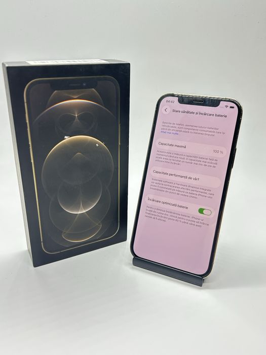 iPhone 12 PRO - 128Gb - GOLD - Baterie 100% - IMPECABIL + Garantie