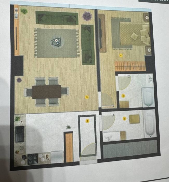 ЖК Piramit Tower 2х комн, 66м2 ‼️мукими мост