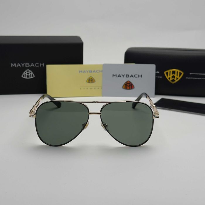 Слънчеви очила Aviator Premium Златни със зелени стъкла Класика UV400 CE