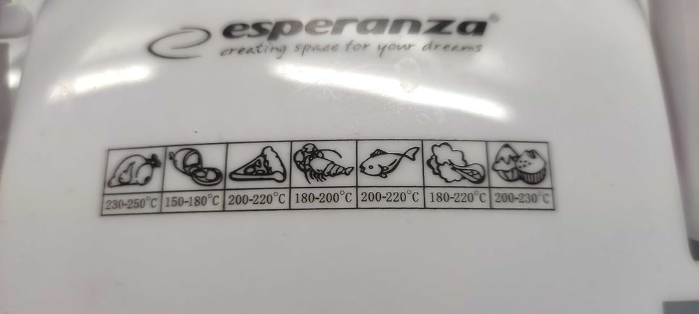 Cuptor electric combinat Esperanza Quasar 18L, 1400W, alb