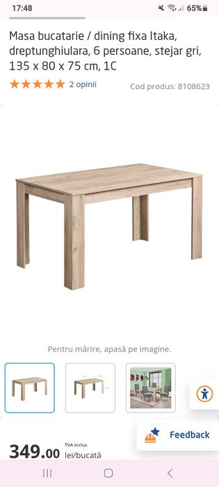 Vând masa + scaune
