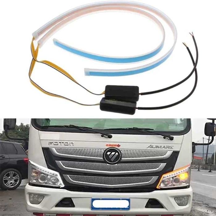 Дневни светлини с бягащ мигач за камион 24 V, 45см. дължина