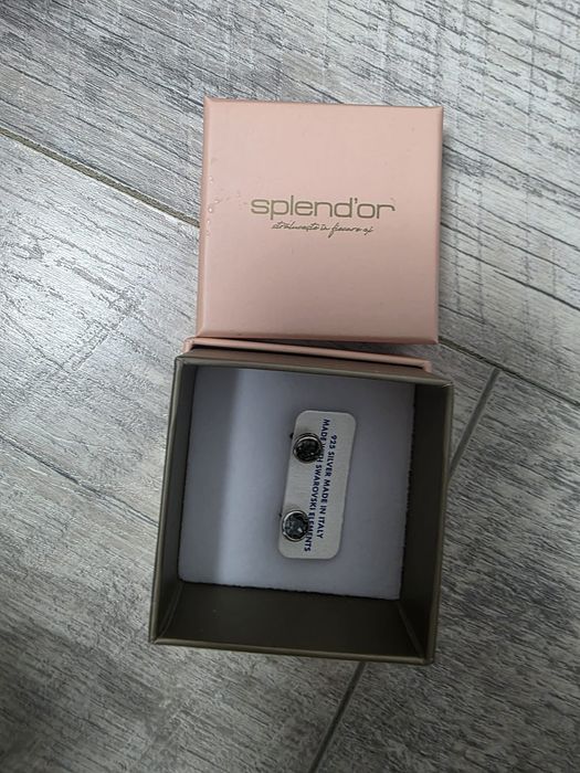Cercei Splend'or argint 925 cu cristale Swarovski – Noi, în cutie originală