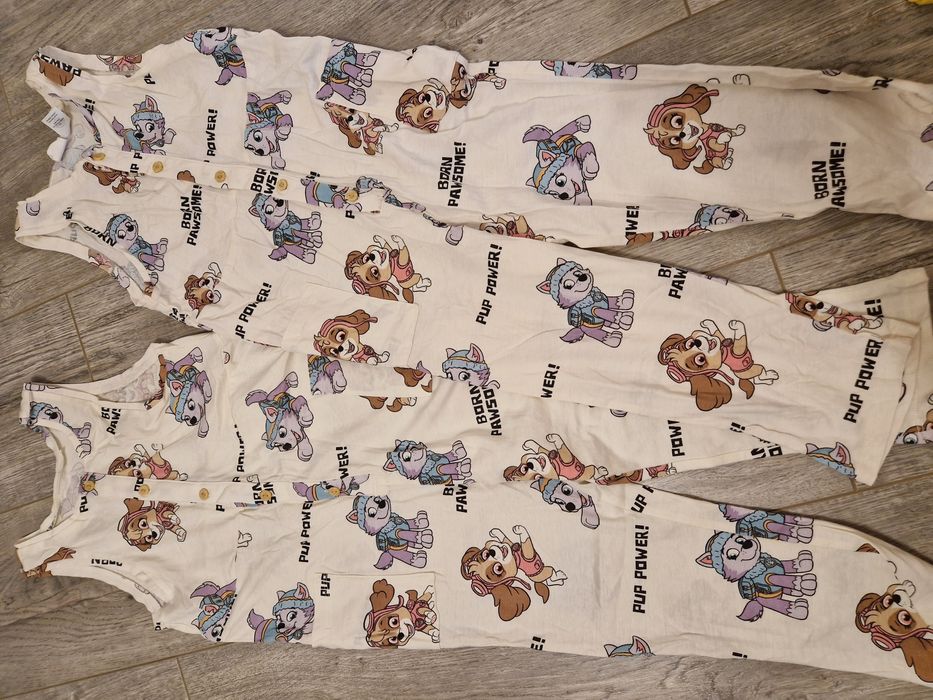 Lot 6 salopete/pijama H&M 104 fetita, din bumbac 100% , fara m