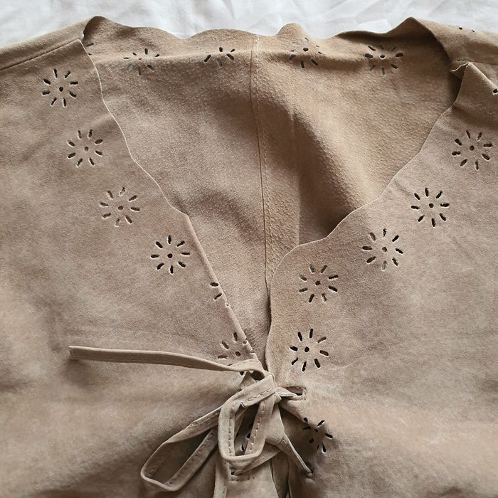 Bluza de piele intoarsa naturala