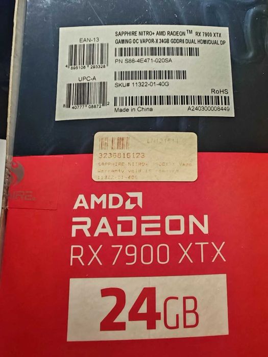 Sapphire Nitro+ AMD Radeon RX 7900 XTX Gaming OC Vapor-X 24GB