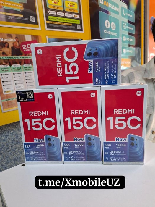 Redmi 15C 128GB sotiladi