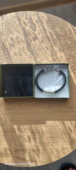 Мъжка посребрена гривна