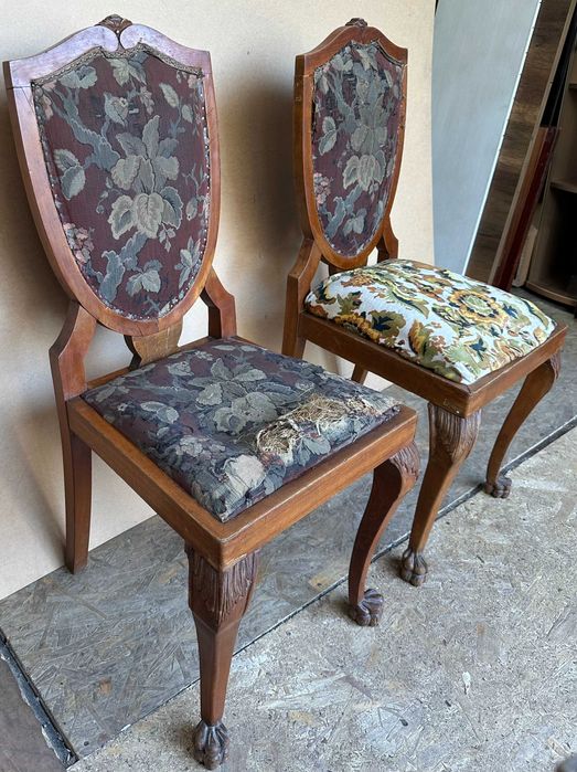 Set 2 Scaune Vintage Stil Baroc din lemn masiv; Scaun