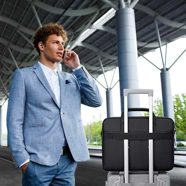 Разширяема чанта за лаптоп RAINYEAR, подходяща за 15,6-инчов лаптоп