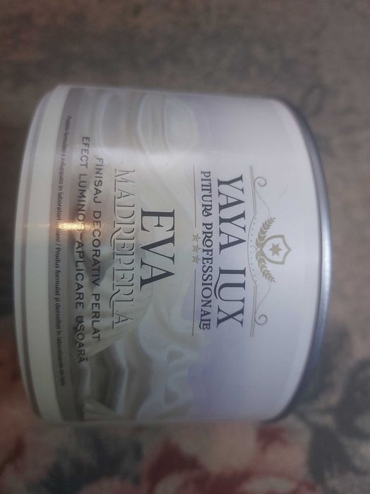 Vopsea decorativa de Lux, Eva Madreperla Alb Perlat cu Fulgi de Sticlă