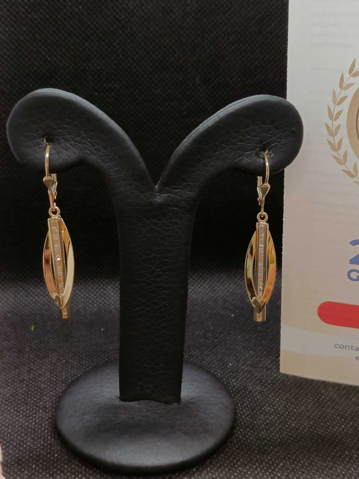 Cercei aur 14K 4.5g (Ag16 Moldova b33344.2) - Garantie 2 ani!