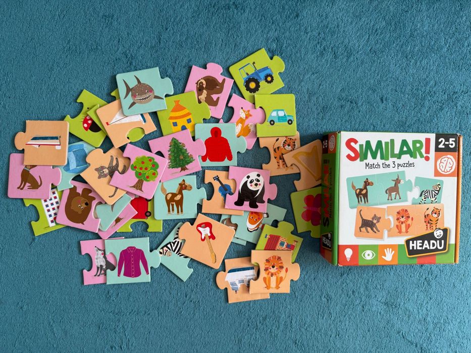 Jocuri copii 2-6 ani Set de 2 Puzzle Headu