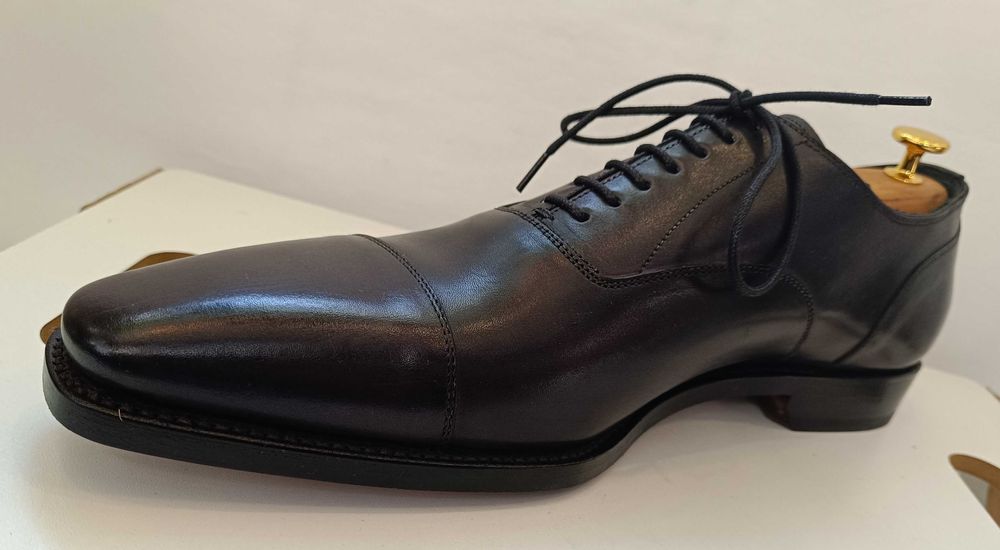 Pantofi de lux 46 46.5 oxford cap toe GREVE NOI lucrati manual piele