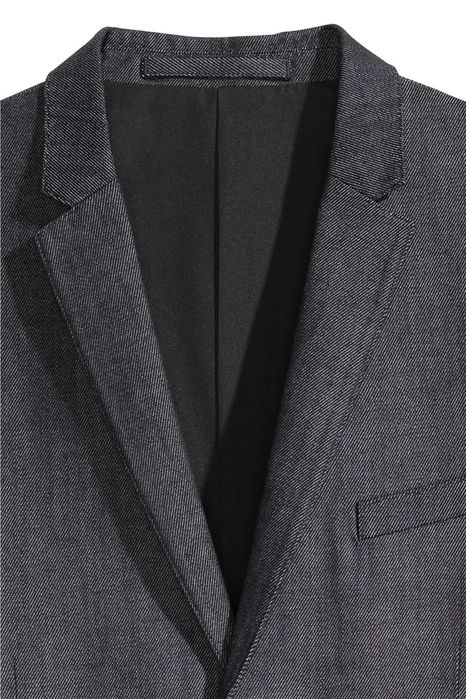 H&M costum denim slim fit mar.50/52 bleumarin/indigo, talie 90 cm, nou