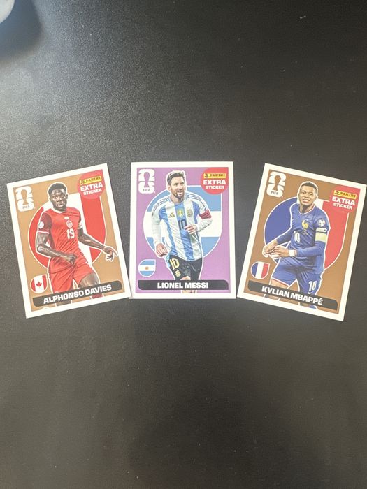 Vand Extra Stickere Panini WC 2026: Messi mov; Mbappe Bronz; Alphonso Davies Bronz