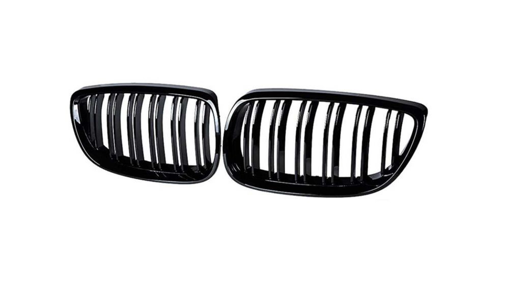 Set 2 grile duble, negru lucios, M Design pentru BMW E92 Nonfacelift