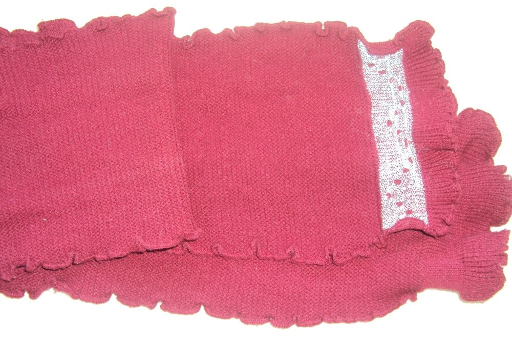 Берет +шарф. Бордовый цвет