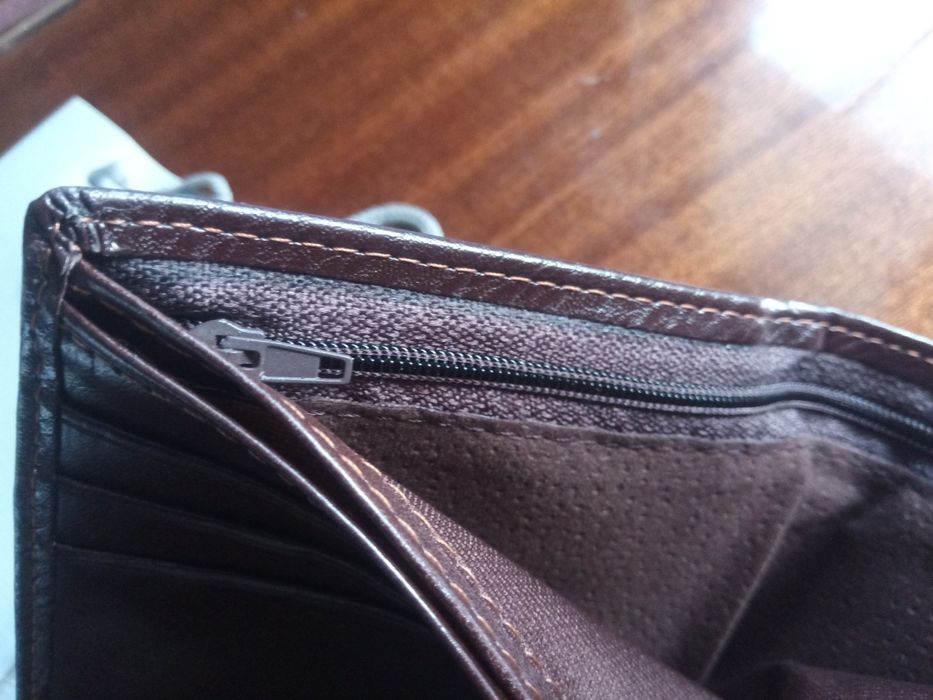 Кожено портмоне кафяво