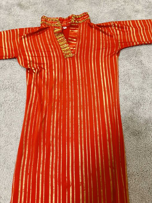 Фолклорен костюм за ориенталски танци - червена галабея