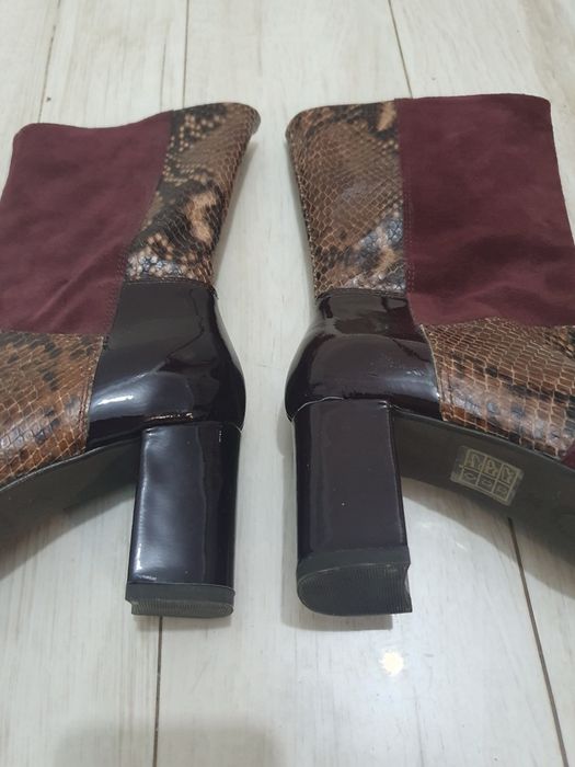 Botine piele 37, animal print