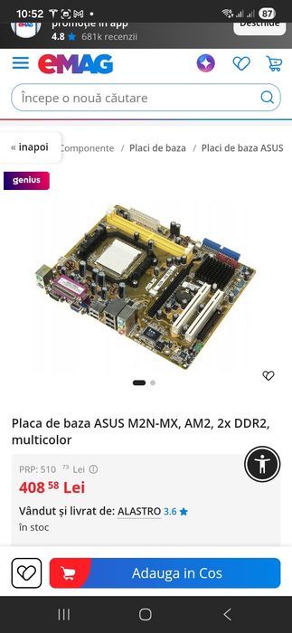 Placa de baza ASUS M2N-MX AM2  4x DDR2 Agp 8x Sata Amd Sempron 3200+
