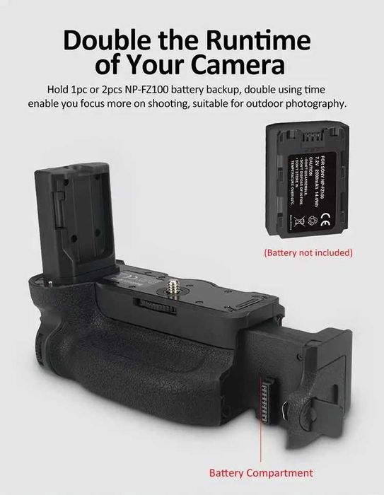 Батериен грип за фотоапарати Sony A7 III , A9 , A7R III , Battery grip