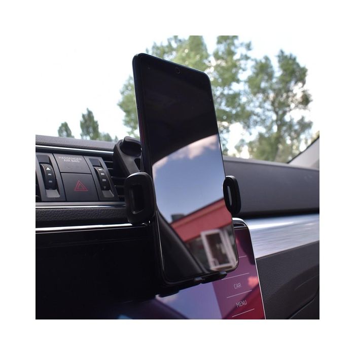 Suport telefon auto extensibil 55-105mm cu prindere in grila de ventil