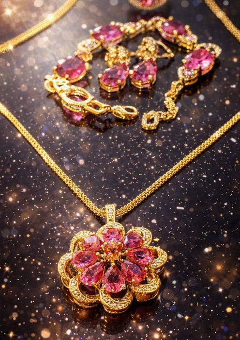 Set bijuterii placate aur 18K