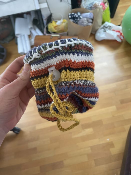 Ръчно плетена торбичка за катерене