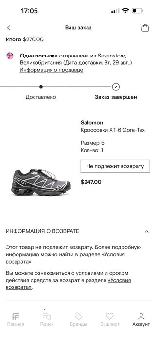 Salomon Кроссовки XT-6 Gore-Tex