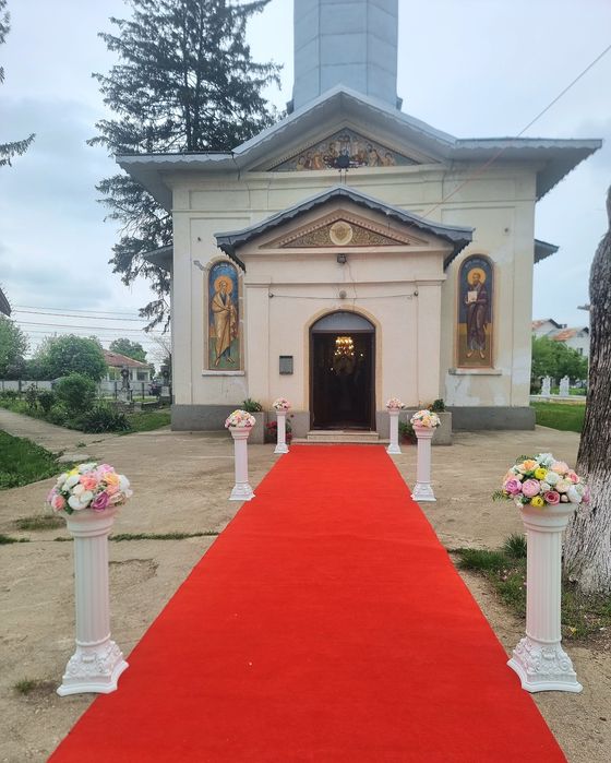 Panou floral  Arcada florala Stâlpișori Covor roșu,  Corturi Evenimente Dambovita,  Vitrine frigorifice