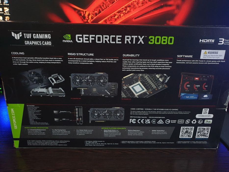 RTX 3080 Asus TUF Gaming OC 10gb