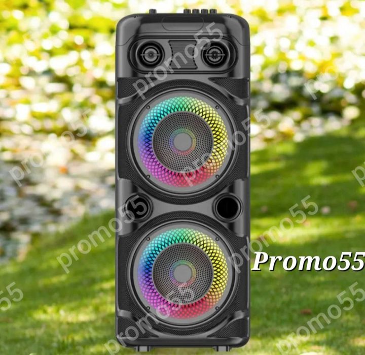 ПРОМО! Голяма Караоке Тонколона 16 инча 74см. с 2 Безжични Микрофона