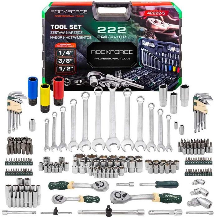 ГЕДОРЕ 222 ЧАСТИ 1/4″, 3/8″, 1/2″ ROCKFORCE