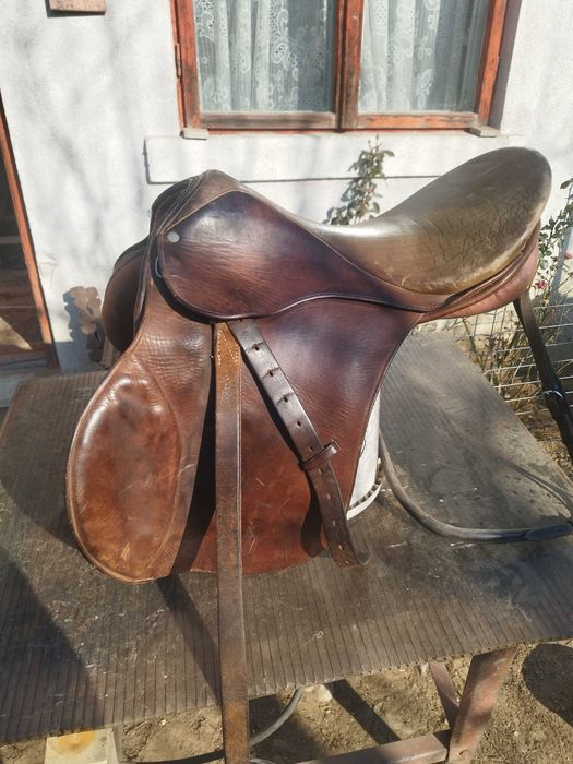 Șa de piele originala călărie echitatie cai