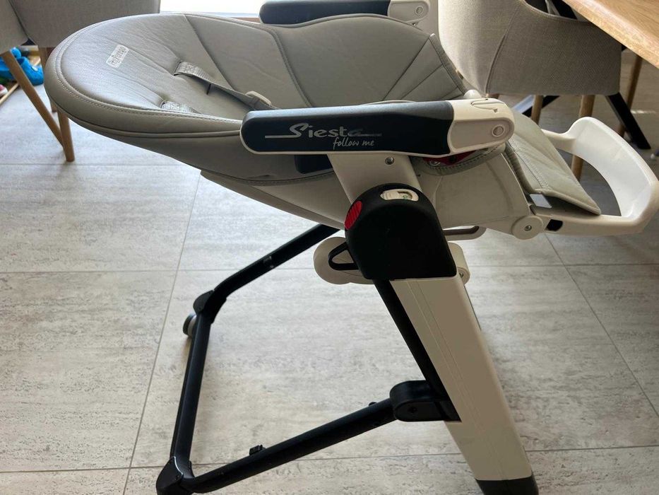 Scaun de masa 2in1 Peg Perego Siesta Follow Me, 0-15 Kg, Ice, Gri