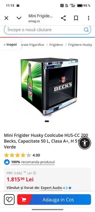 Frigider beck's  nu coca cola nu pepsi