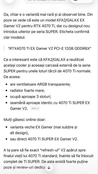 Placa video RTX 4070 TI 12gb/192biti gddr6x