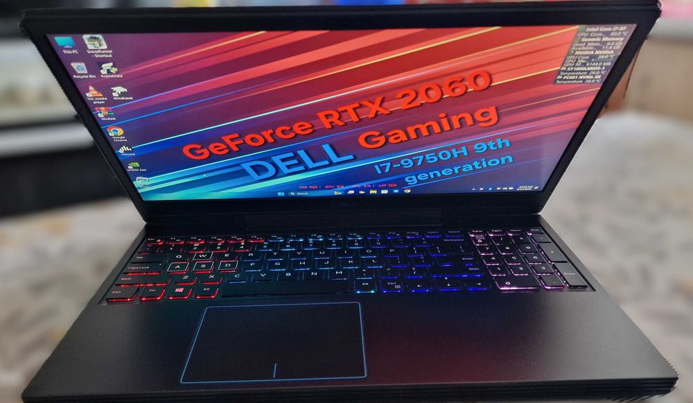 Laptop Dell Gaming i7 Gen 9 + RTX 2060 6GB – Performant