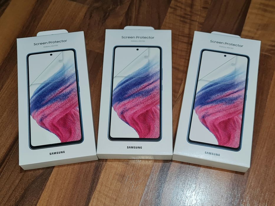 Folie silicon full cover originala Samsung Galaxy A53 5G A536 2 bucati